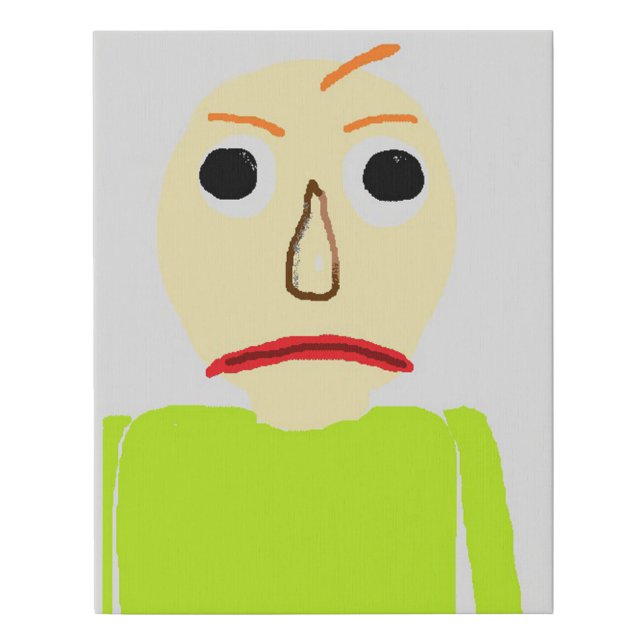 Baldi Passpartout Painting Faux Canvas Print (Front)