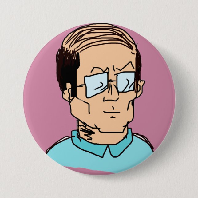baldness pinback button (Front)
