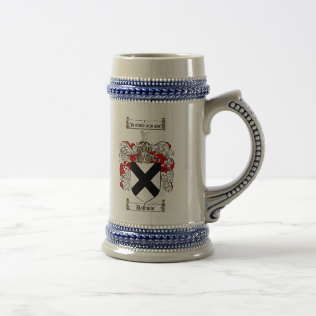 Baldwin Coat of Arms Stein / Baldwin Family Crest (Right)