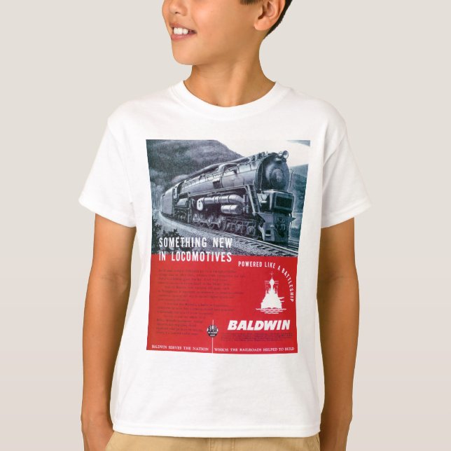 Baldwin Locomotive S-2 Steam Locomotive T-Shirt (Front)