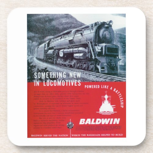 Baldwin Locomotive S_2 Steam Turbine Locomotive    Beverage Coaster