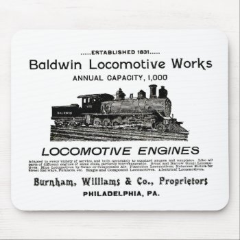 Baldwin Locomotive Works 1895    Mouse Pad by stanrail at Zazzle