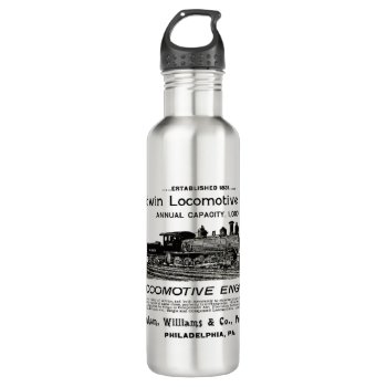 Baldwin Locomotive Works 1895    Stainless Steel Water Bottle by stanrail at Zazzle