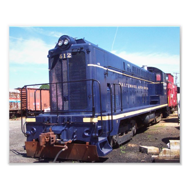 Baldwin Locomotive  Works-B&O Locomotive 412 Photo Print (Front)