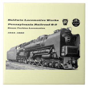 Baldwin Locomotive Works S-2 PRR Steam Turbine Ceramic Tile
