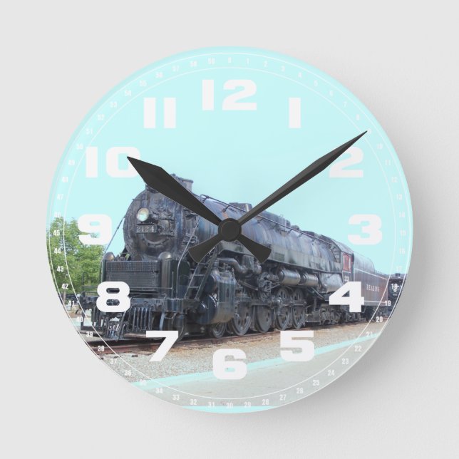Baldwin- Reading Railroad Locomotive 2124 Round Clock (Front)