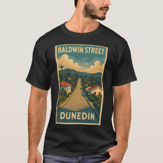 Baldwin Street Dunedin New Zealand  Worlds Steepes T-Shirt