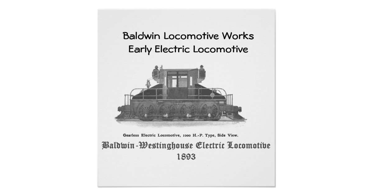 Baldwin Westinghouse Electric 1893 Poster Zazzle