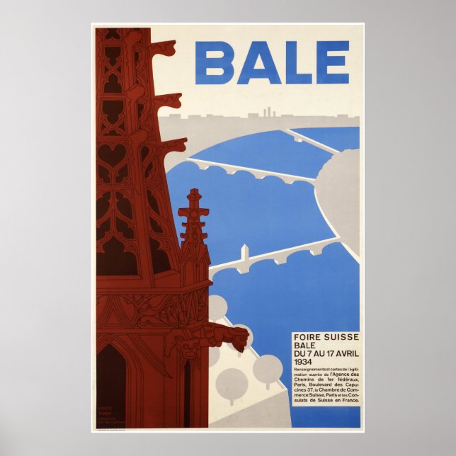 Bâle, foire suisse du 7 au 17 avril 1934, Poster (Front)