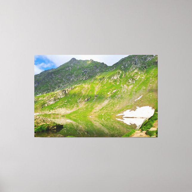 Balea Lake Mountain Slope – Romania Alpine Print (Front)