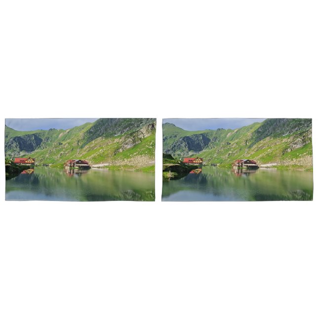 Balea Lake Reflection – Carpathian Alpine Print Pillow Case (Front-Set)