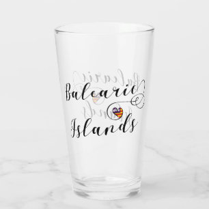 Balearic Islands Flag Heart, The Balearics Glass