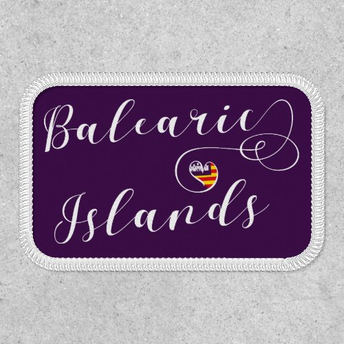 Balearic Islands Flag Heart The Balearics Patch