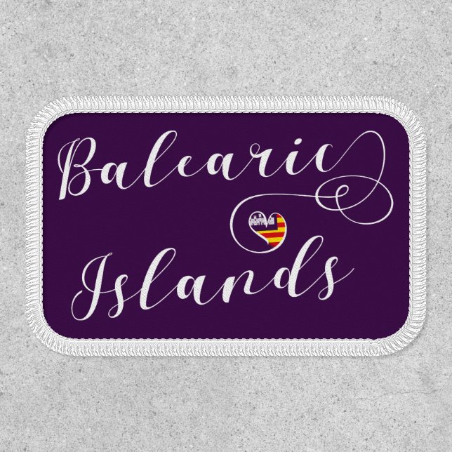 Balearic Islands Flag Heart, The Balearics Patch (Front)