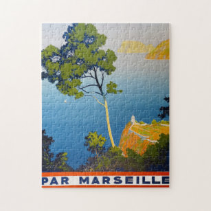 Puzzle for Sale avec l'œuvre « Marseille Vintage Voyage » de l