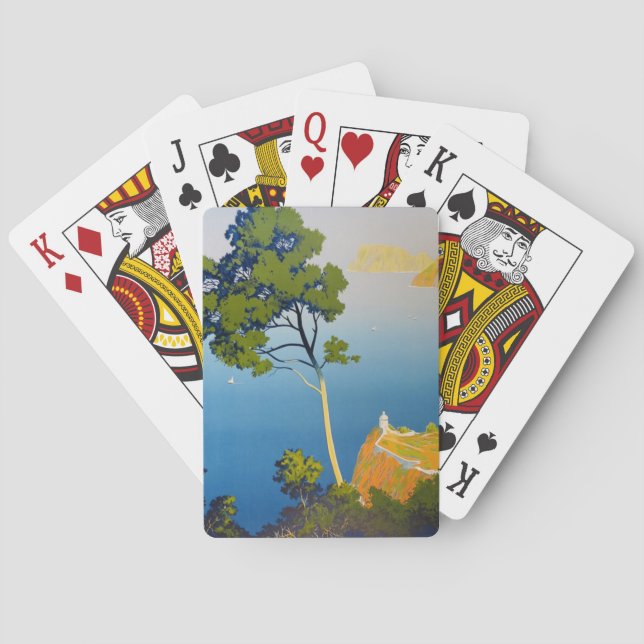 Balearic Islands Vintage French Travel Poker Cards (Back)
