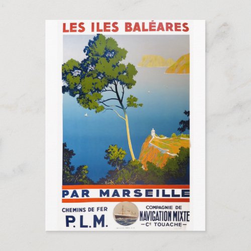 Balearic Islands Vintage French Travel Postcard