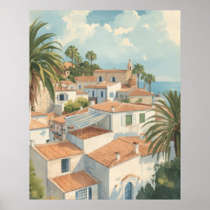 Balearic Islands Vintage French Travel Poster