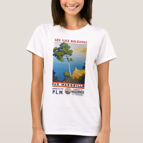 Balearic Islands Vintage French Travel T_Shirt
