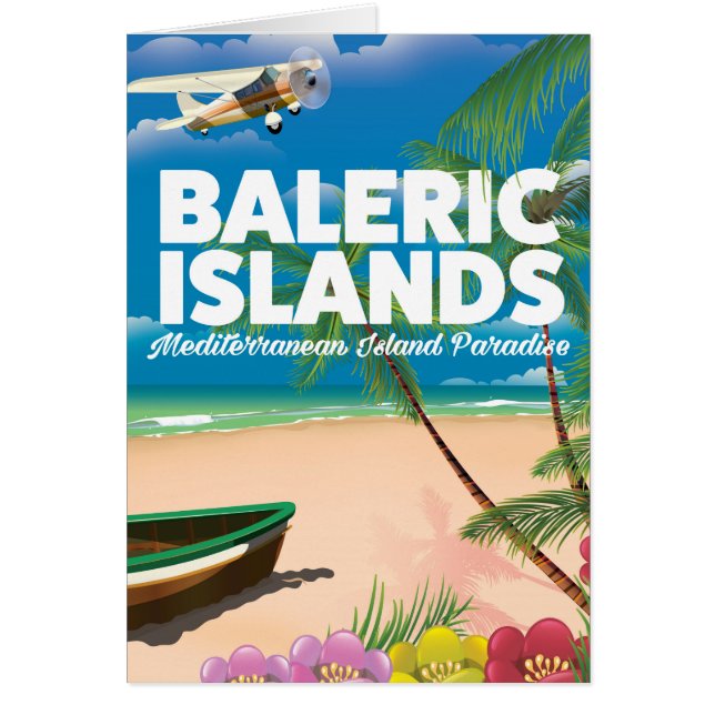 Baleric islands Mediterranean paradise Cards (Front)