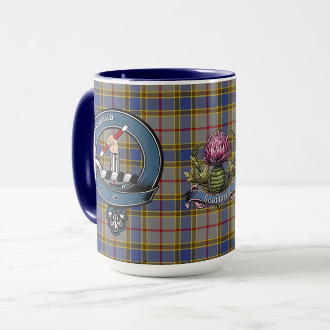 Balfour Clan Badge & Tartan Mug (Front Left)