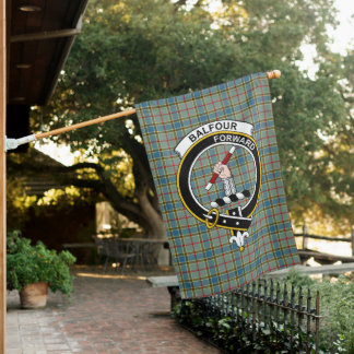 Balfour Tartan Flag Clan Badge