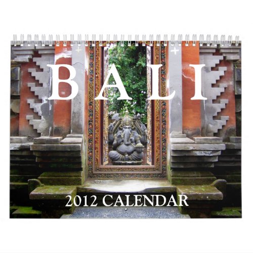 Bali 2012 Calendar
