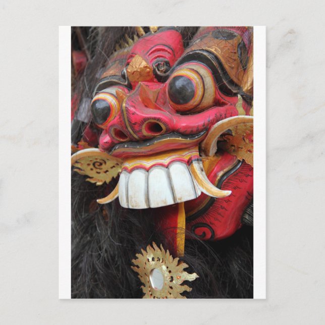 Bali Barong mask Postcard (Front)