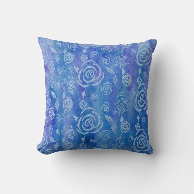 Bali Batik Blue Pillow (Front)