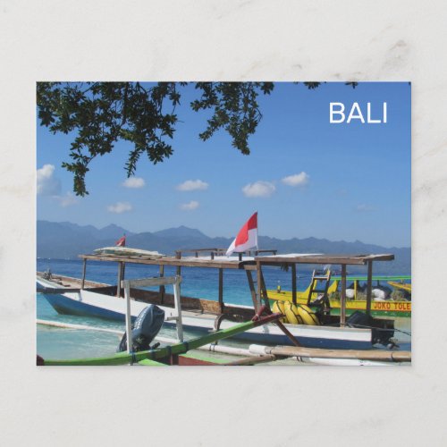 Bali Beach Indonesia Postcard