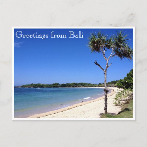 bali beach postcard