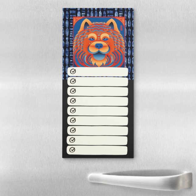 BALI BLISS Chow dog  Magnetic Notepad (In Situ)