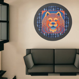 BALI BLISS Chow dog ROUND Rug