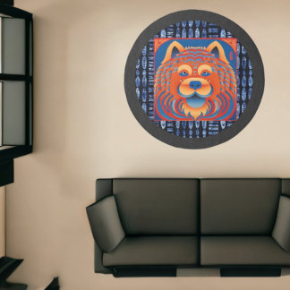 BALI BLISS Chow dog ROUND Rug