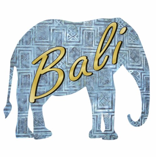 Bali Blue Batik Elephant Magnet