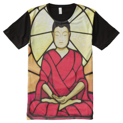 Bali buddha stain glass window All-Over-Print shirt