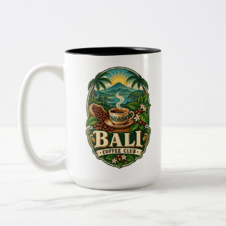 Bali Coffee Club Vintage Two-Tone Mug