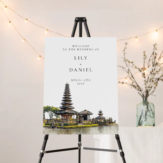 Bali Destination Wedding Welcome Sign | Zazzle