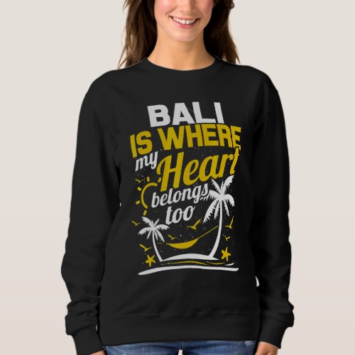 Bali  For Indonesia Kids Barong Travel To Beach Sweatshirt