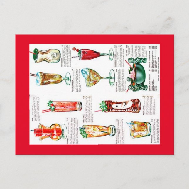 Bali Hai Pontchartrain Beach Drinks Postcard (Front)