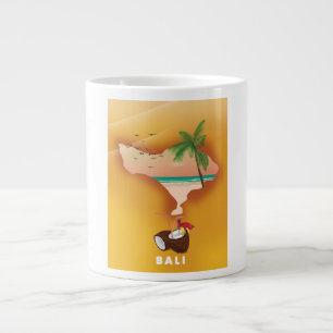 Bali illustrated map giant coffee mug