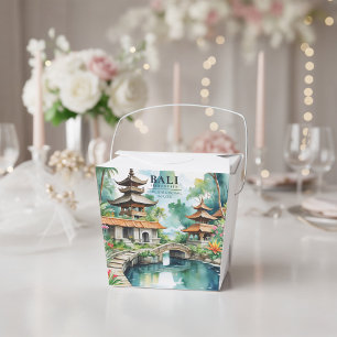 Bali Indonesia Asian Tropical Destination Wedding Favor Boxes