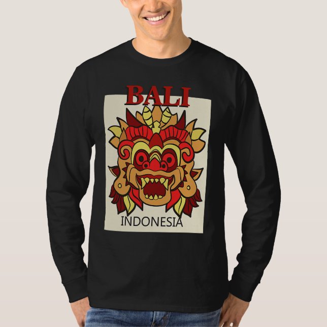 Bali Indonesia Dragon Mask Island Travel Holiday A T-Shirt (Front)