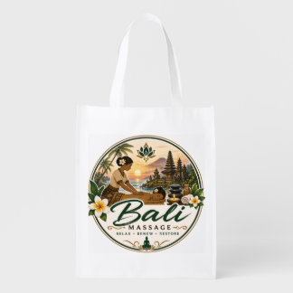 Bali, Indonesia massage Grocery Bag