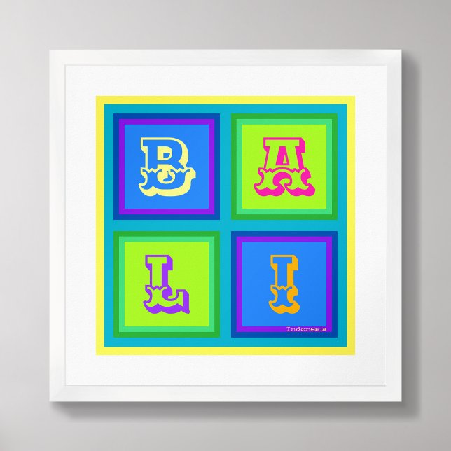 Bali Indonesia modern colorful wall art Poster  (Creator Uploaded)
