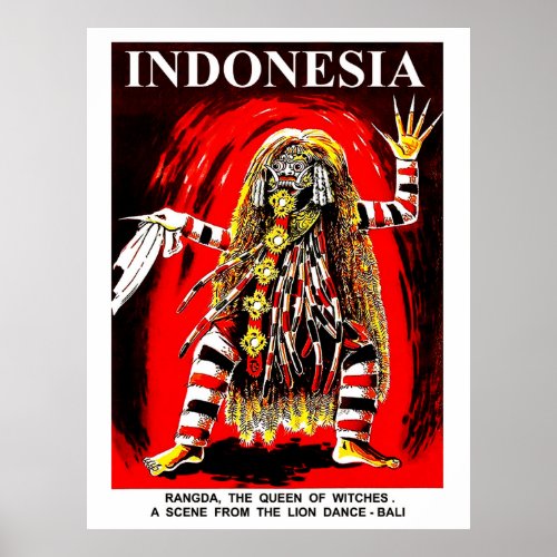 Bali Indonesia Rangda the queen of witches Poster