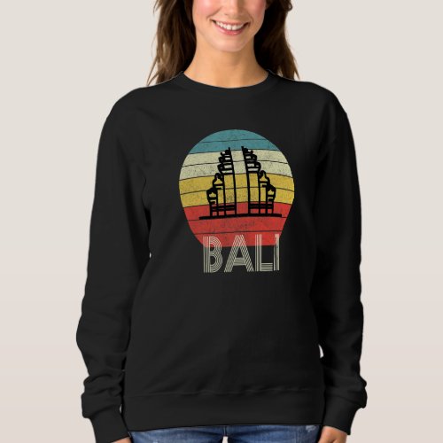 Bali Indonesia Retro Sunset Vintage Distressed Vac Sweatshirt