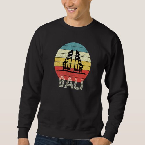 Bali Indonesia Retro Sunset Vintage Distressed Vac Sweatshirt