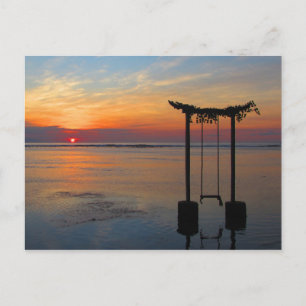 Bali Indonesia Sunset Postcard
