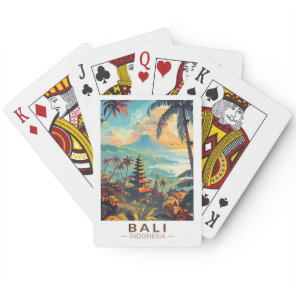 Bali Indonesia Temples Travel Art Vintage Poker Cards
